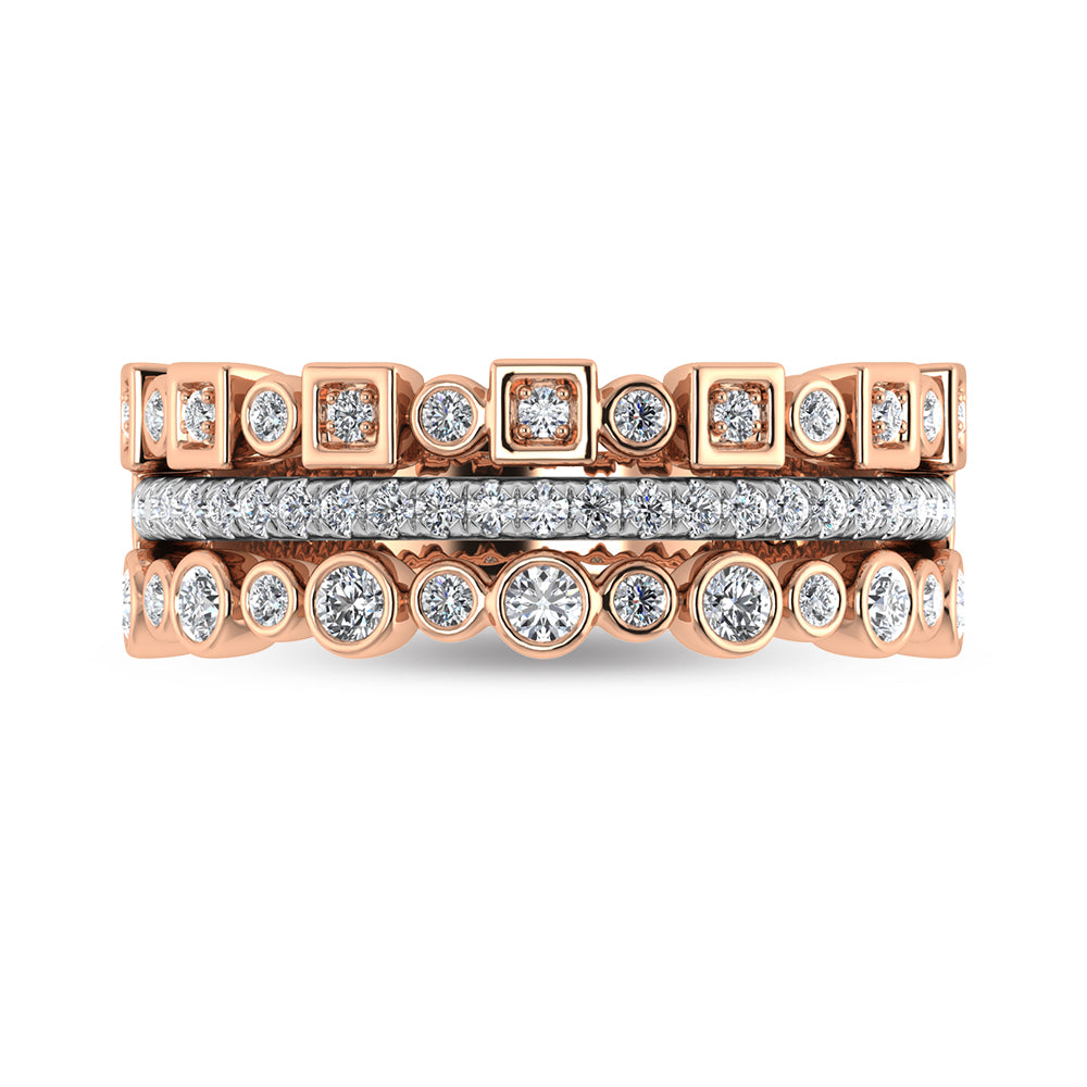 14K Rose Gold Diamond 1/2 Ct.Tw. Fashion Ring