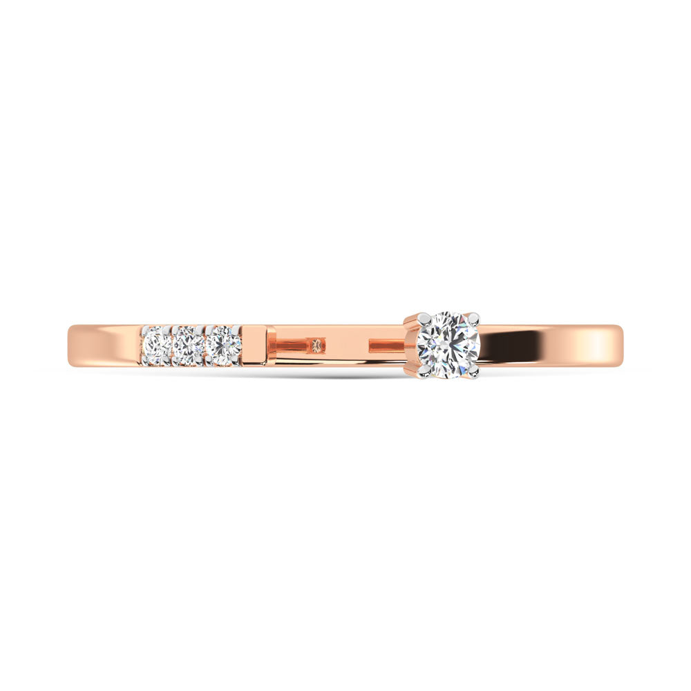 14K Rose Gold  Diamond 1/20 Ct.Tw. Fashion Ring