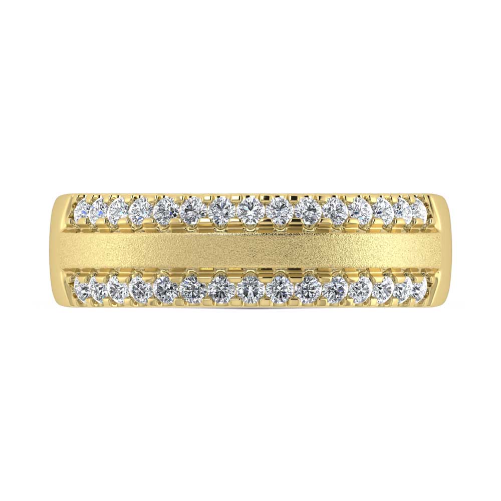 14K Yellow Gold Lab Grown Diamond 1/3 Ct.Tw. Machine Band