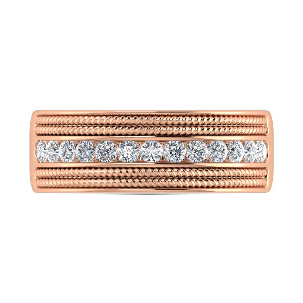 14K Rose Gold  Diamond 1/2 Ct.Tw. Men?s Band