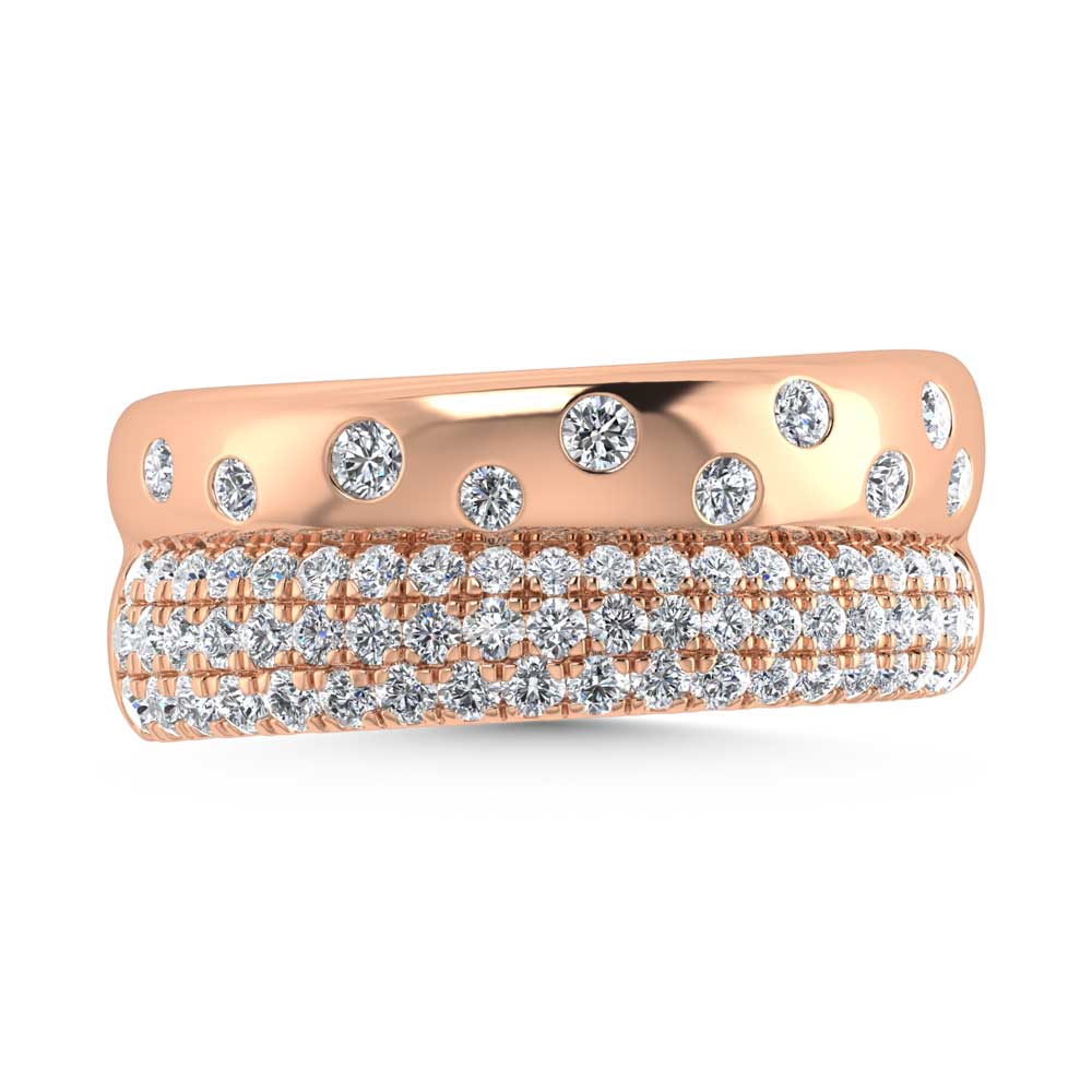 14K Rose Gold  Diamond 5/8 Ct.Tw. Fashion Band