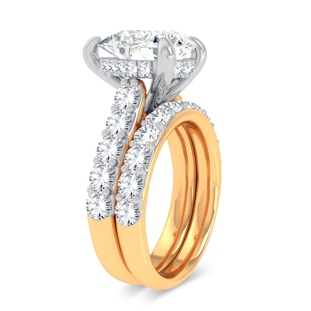 14K 5.00CT Certified Lab Grown Diamond Bridal Ring