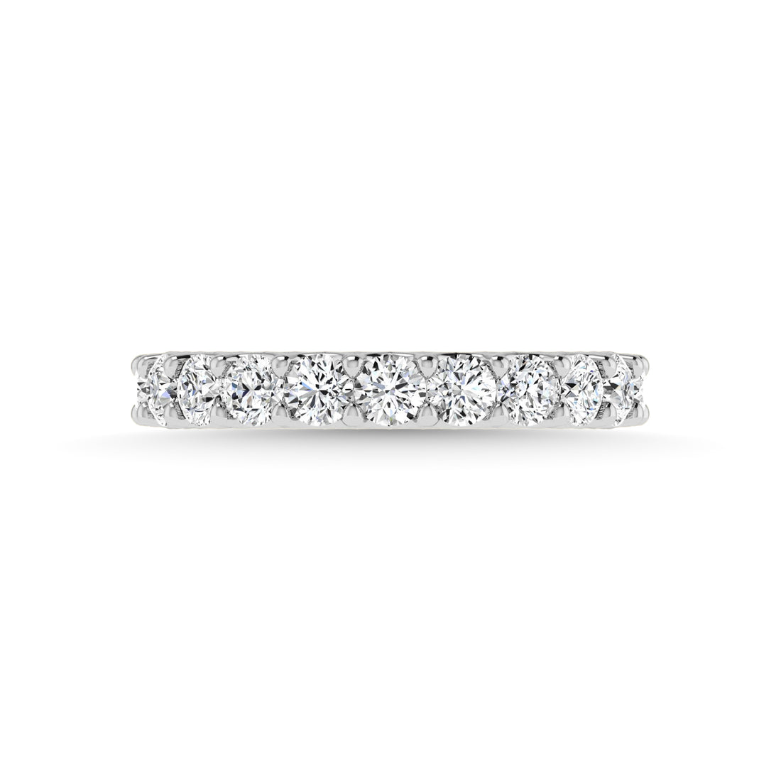 14K White Gold Lab Grown Diamond 1 1/6 Ct.Tw. Round Shape Full Eternity Band (size 6.5)