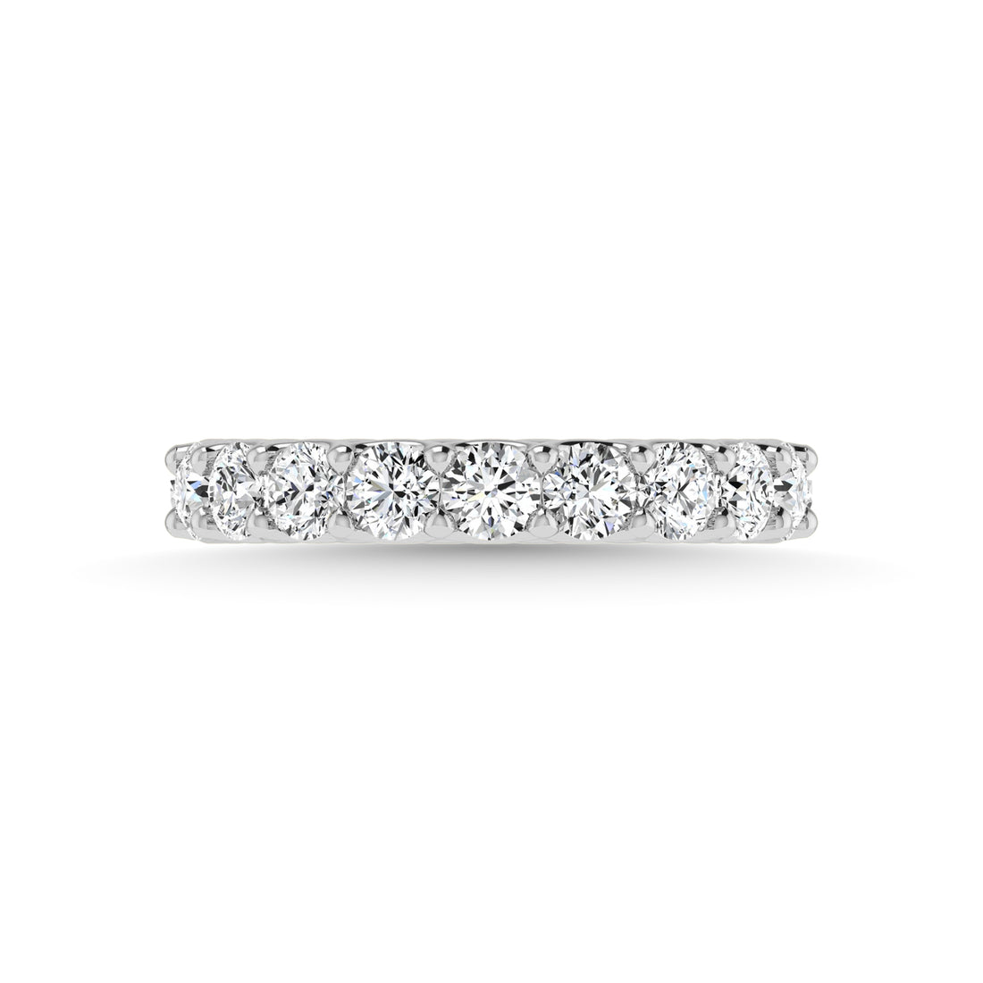 14K White Gold Lab Grown Diamond 2 7/8 Ct.Tw. Round Shape Full Eternity Band  (size 6.5)