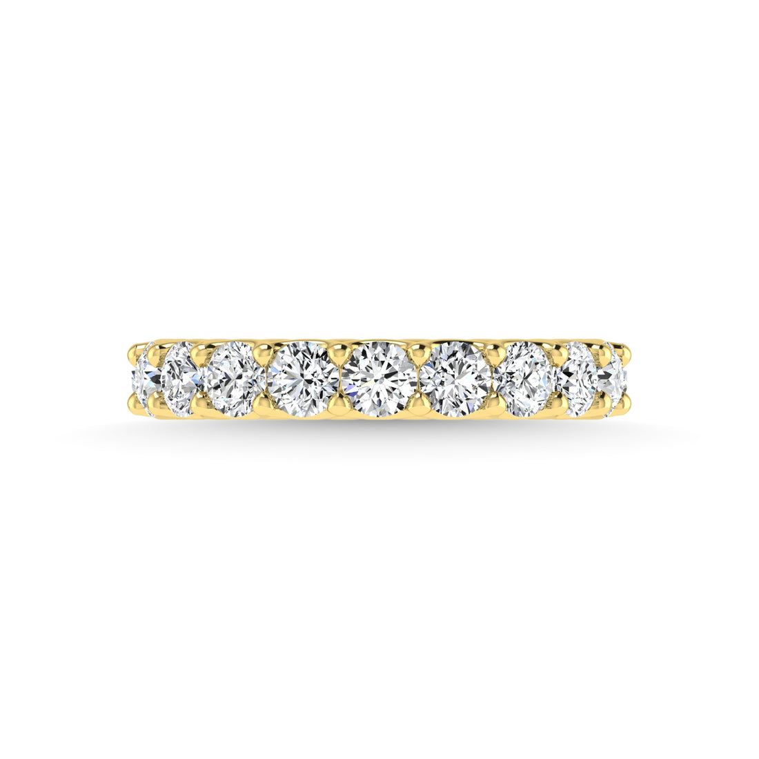 14K Yellow Gold Lab Grown Diamond 2 7/8 Ct.Tw. Round Shape Full Eternity Band  (size 6.5)