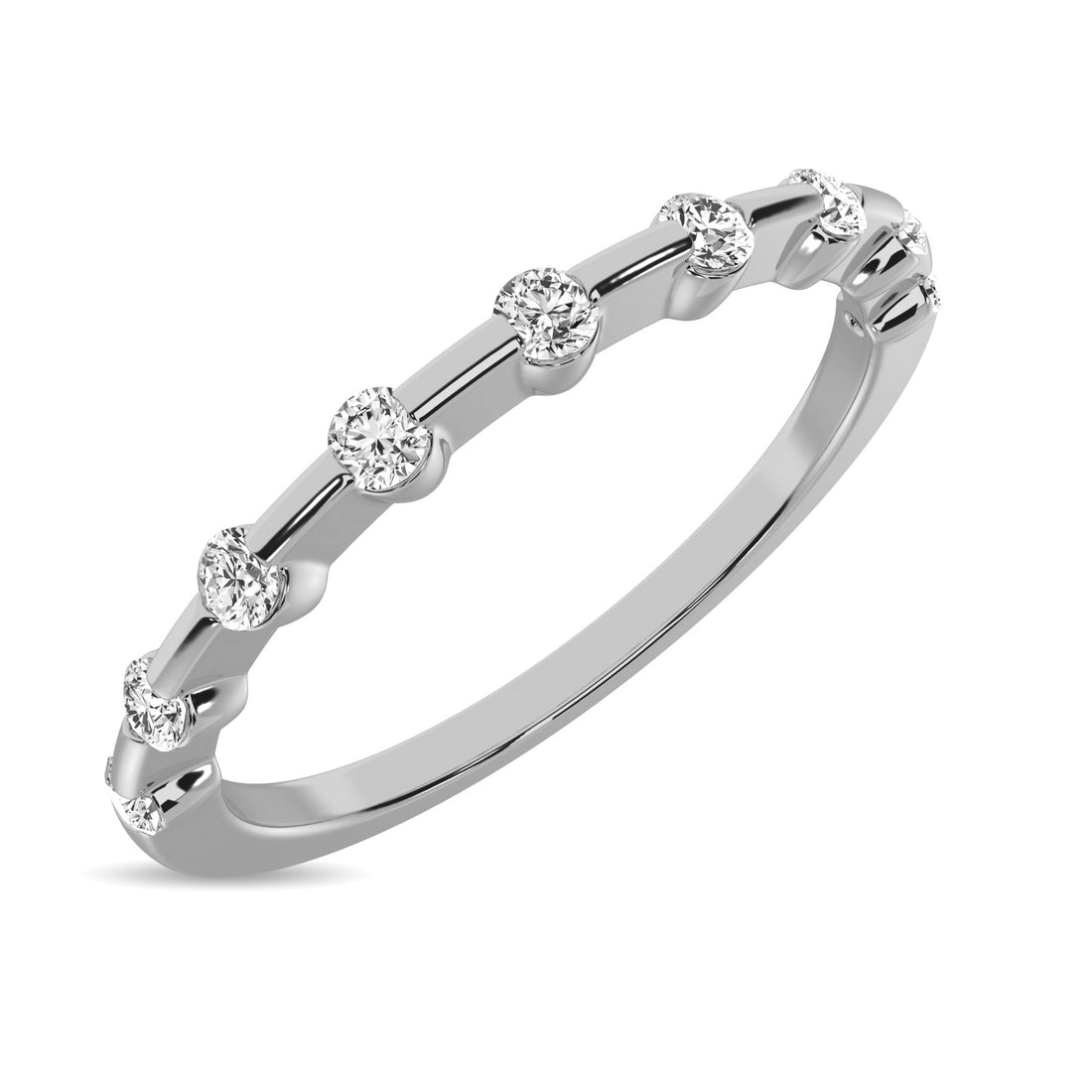 Diamond 1/4 Ct.Tw. Diamond Stackble Band in 14K White Gold