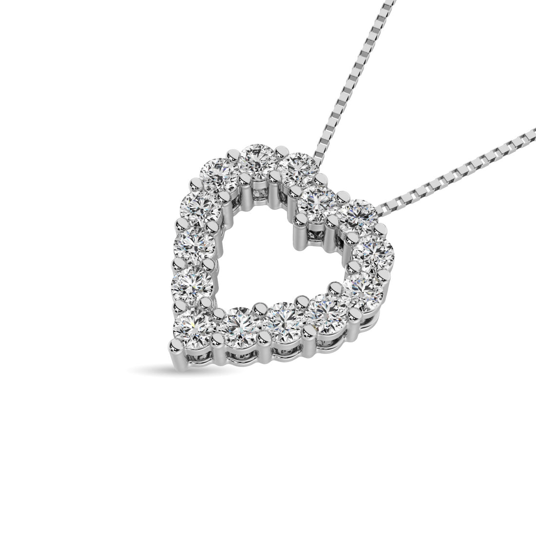 Diamond 1/2 Ct.Tw. Heart Pendant in 14K White Gold