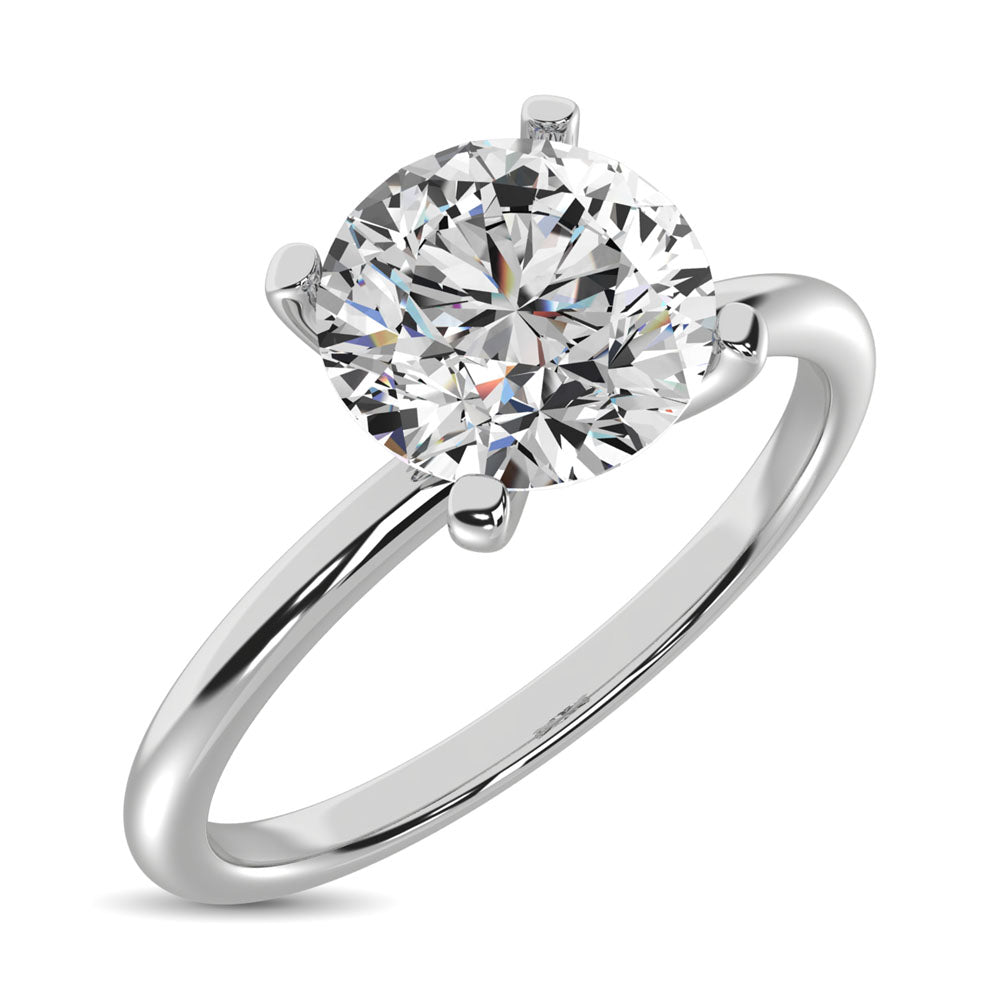 14K White Gold Labgrown Diamond 1 Ct.Tw. Non certified HPHT VS1+ G+ Solitaire Ring (Available in 1ctw to 2ctw)