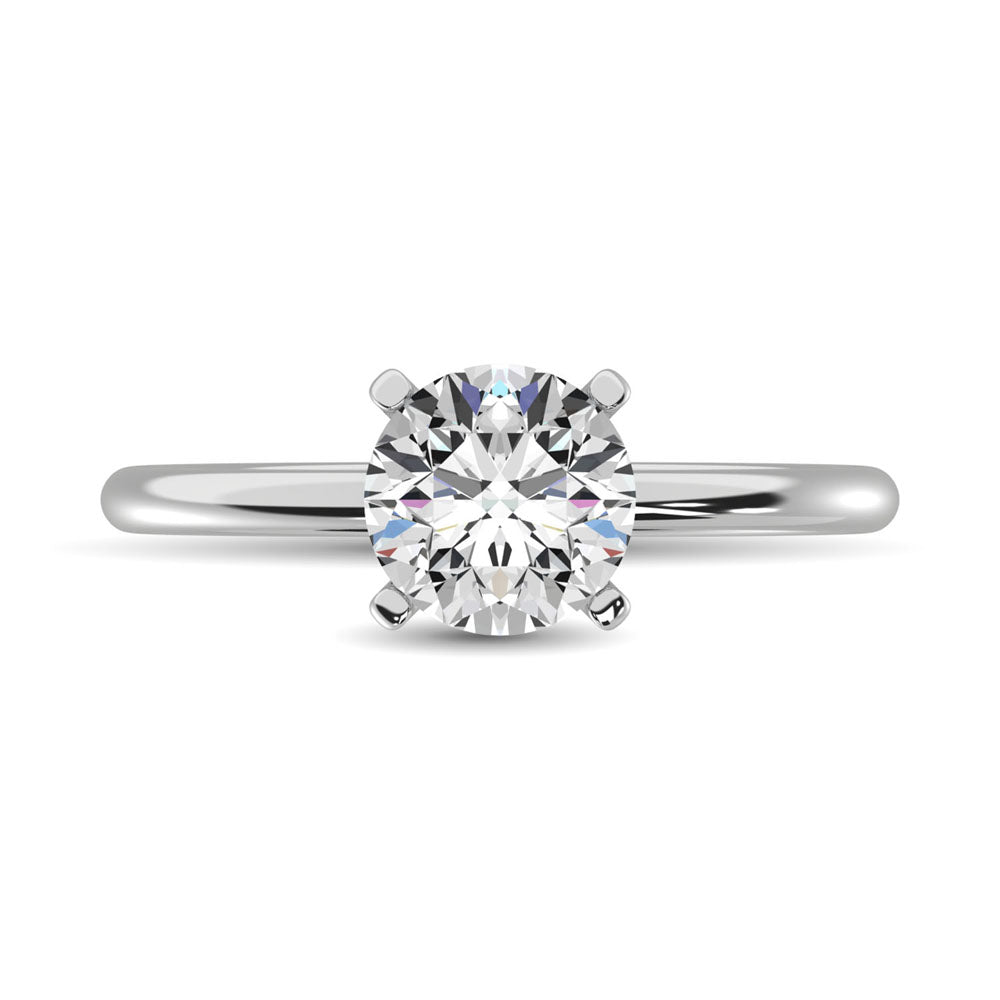 14K White Gold Labgrown Diamond 2 Ct.Tw. Non certified HPHT VS1+ G+ Solitaire Ring (Available in 1ctw to 2ctw)