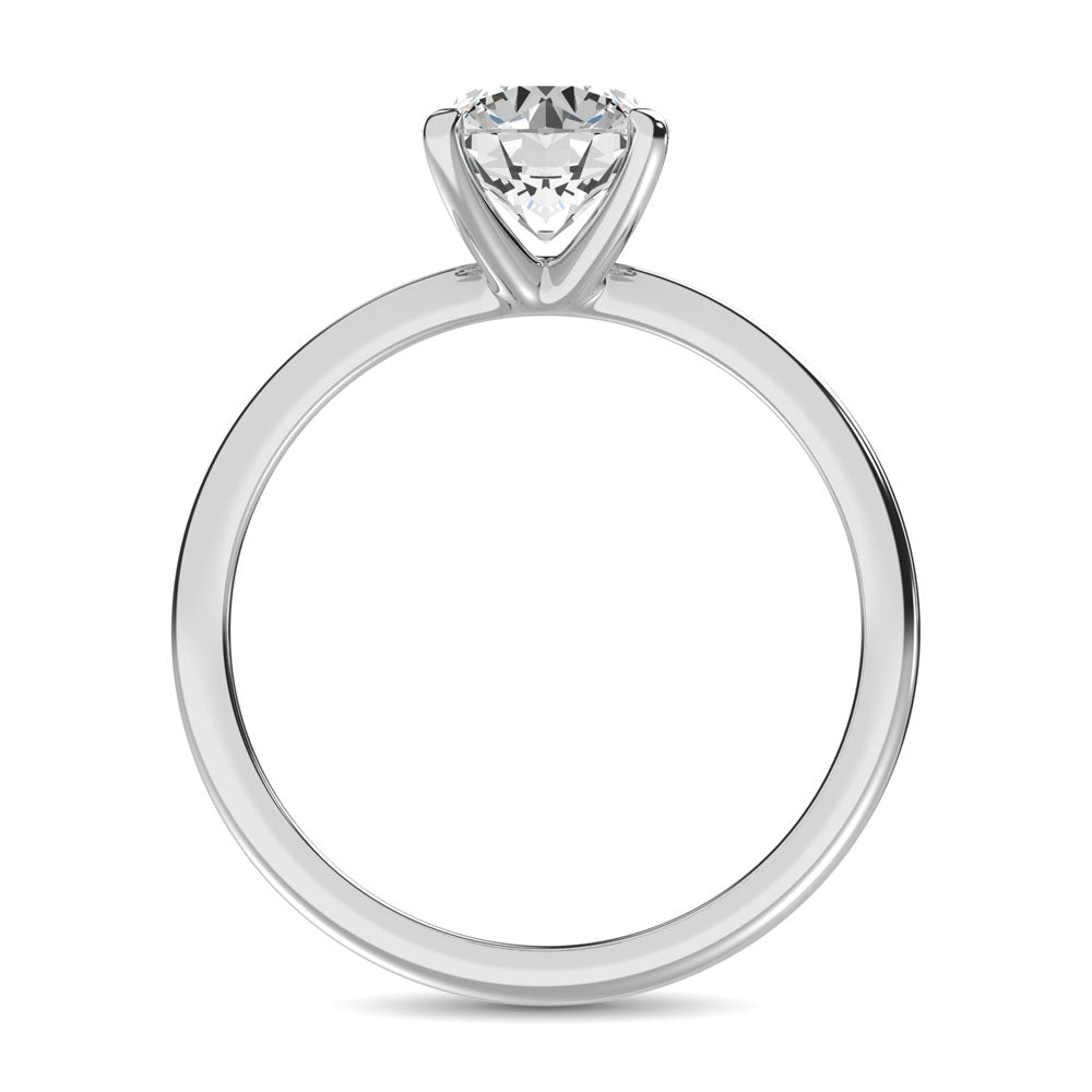 14K White Gold Lab Grown Diamond 1/2 Ct.Tw. IGI Certified CVD VS1+ G+ Solitaire Ring (Available in 0.50ctw to 7ctw)