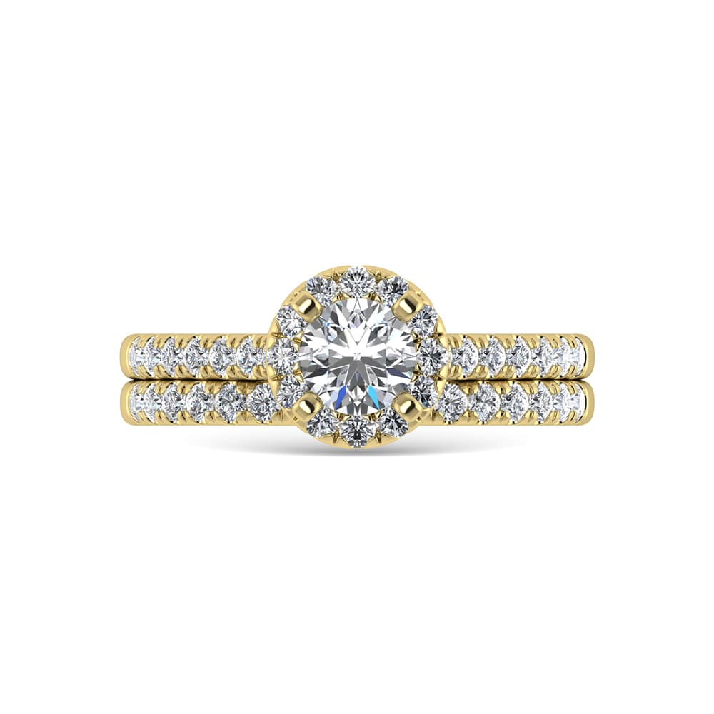 10K Yellow Gold Lab Grown Diamond 1 1/2 Ct.Tw. Bridal Ring