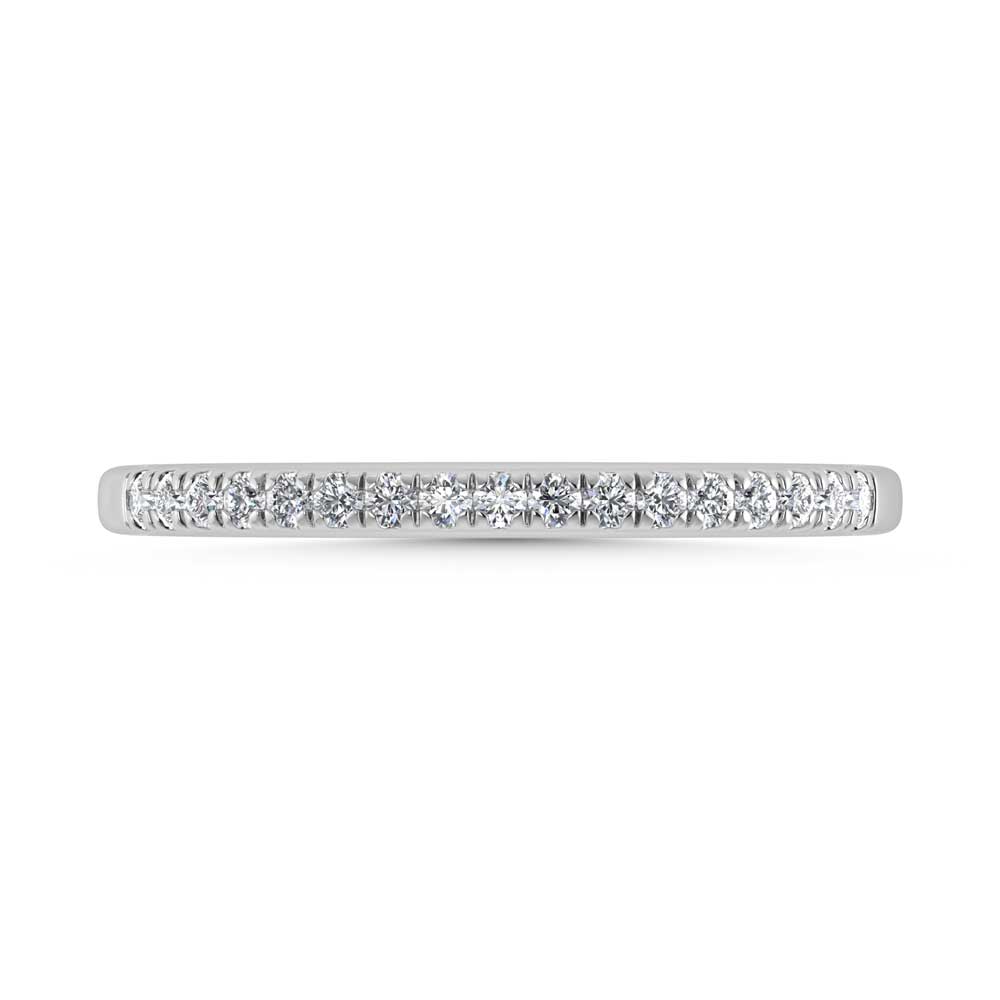 14K White Gold Lab Grown Diamond 1/6 Ct.Tw. Wedding Band