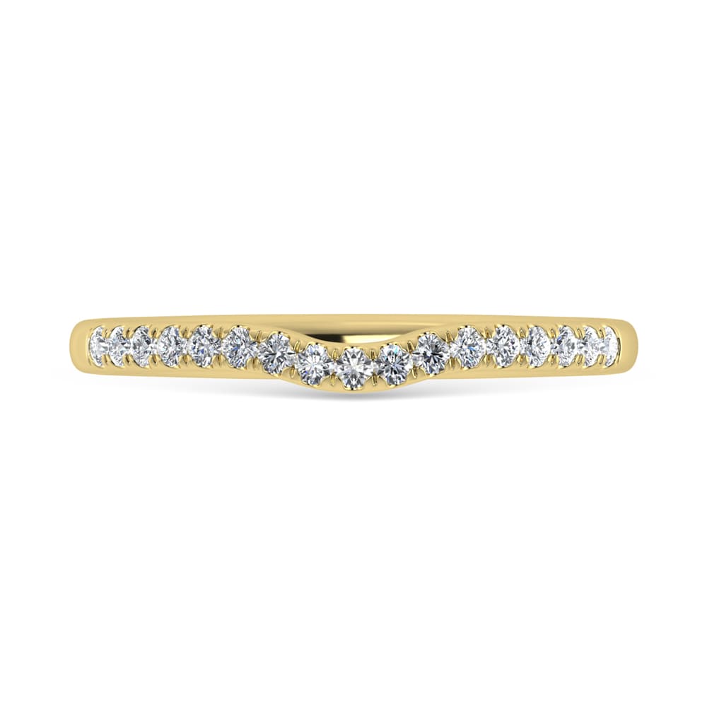 14K Yellow Gold Lab Grown Diamond 1/6 Ct.Tw. IGI Certified Wedding Band