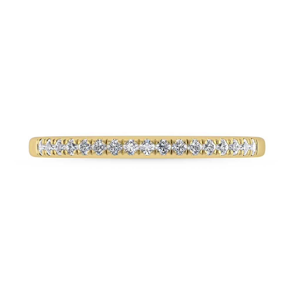 14K Yellow Gold Lab Grown Diamond 1/6 Ct.Tw. IGI Certified Wedding Band