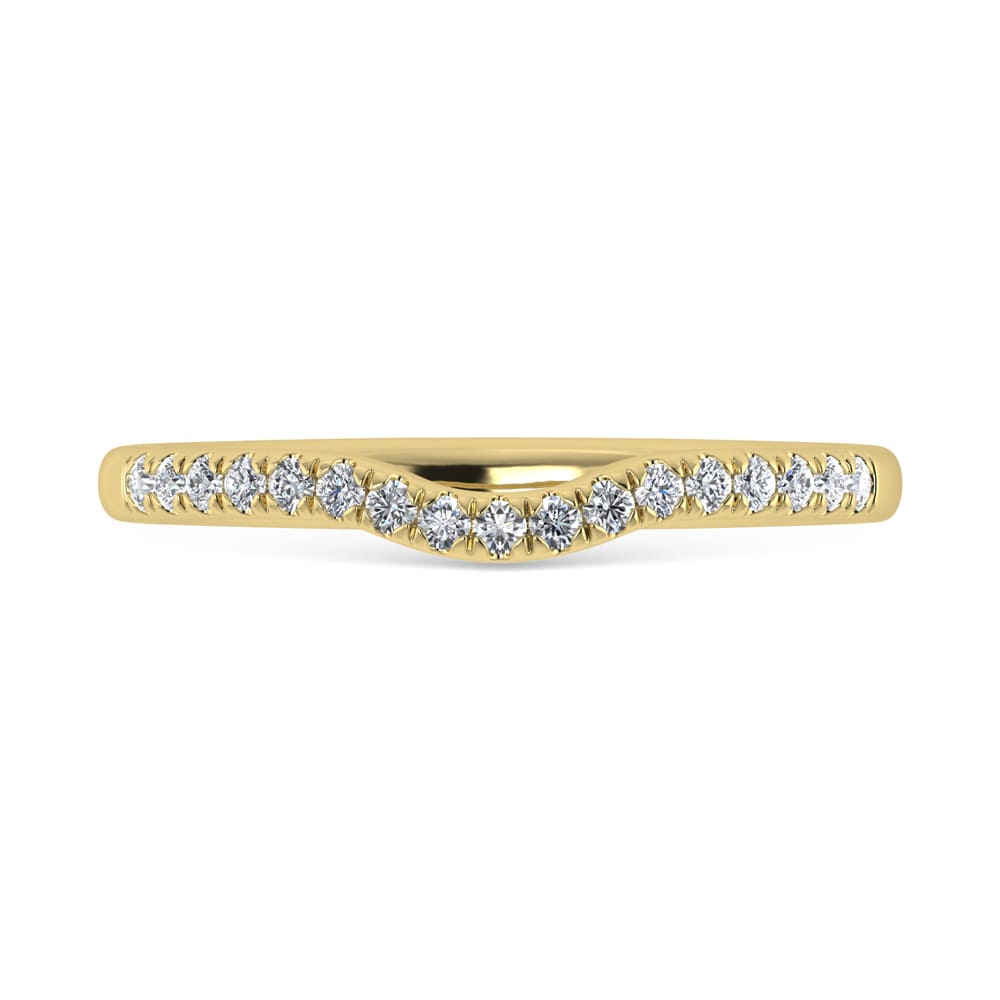 14K Yellow Gold Lab Grown Diamond 1/6 Ct.Tw. Wedding Band