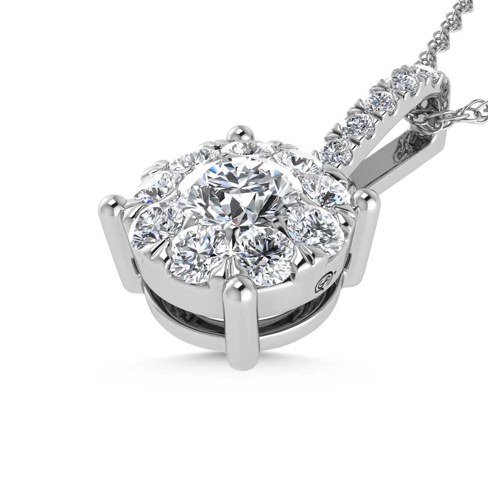 14K White Gold Lab Grown Diamond 1/2 Ct.Tw. Fashion Pendant