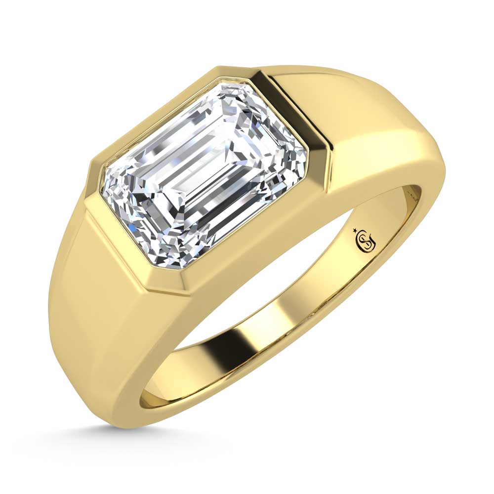 14K Yellow Gold Lab Grown Diamond 2 Ct.Tw. Mens Band