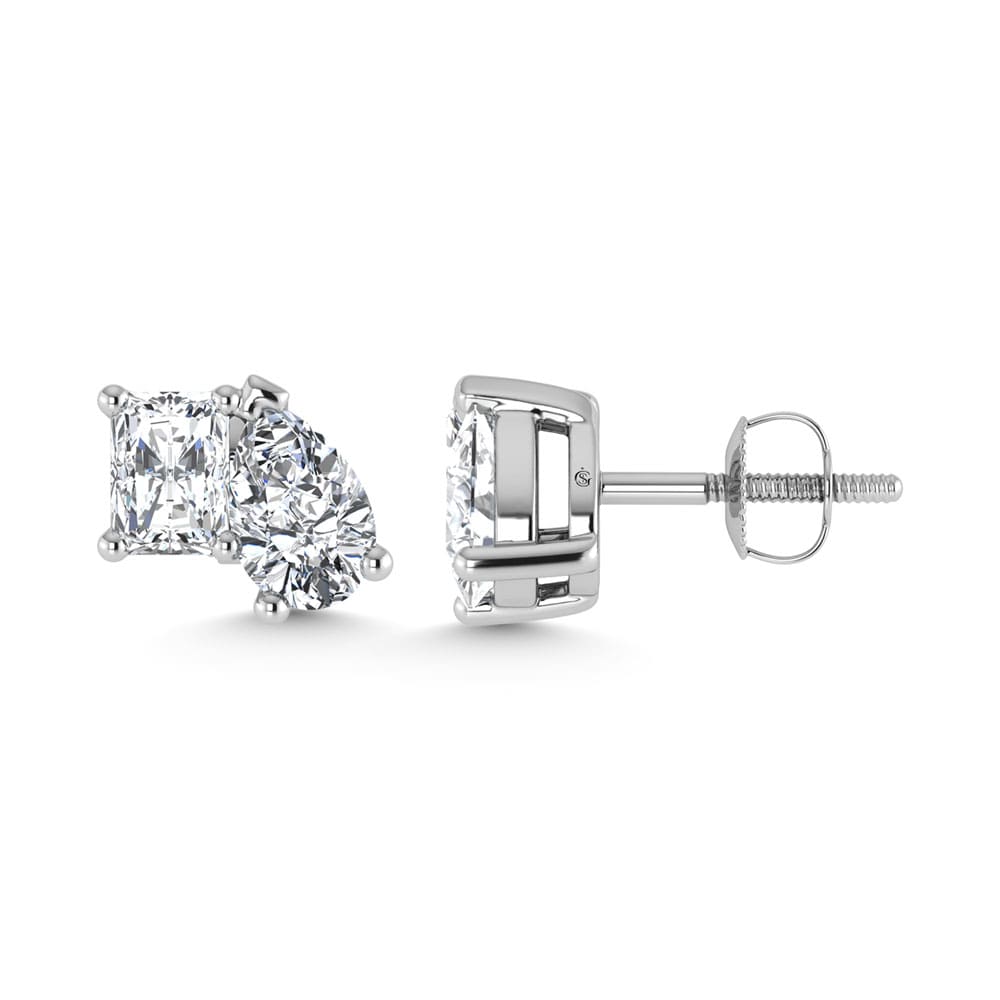 10K White Gold Lab Grown Diamond 1 5/8 Ct.Tw. Fashion Earrings