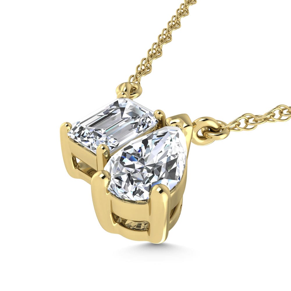 10K Yellow Gold Lab Grown Diamond 1 Ct.Tw. Fashion Necklace