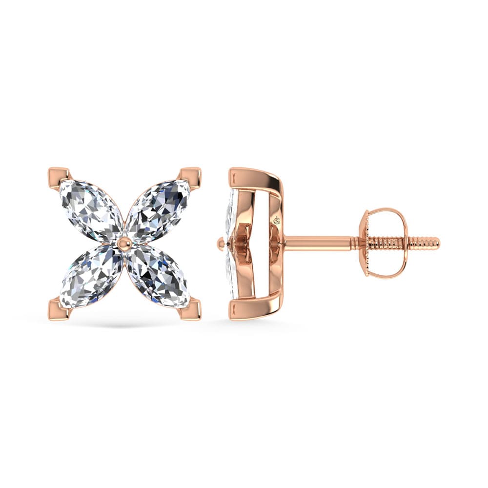 10K Rose Gold Lab Grown Diamond 1 5/8 Ct.Tw. Fashion Earrings