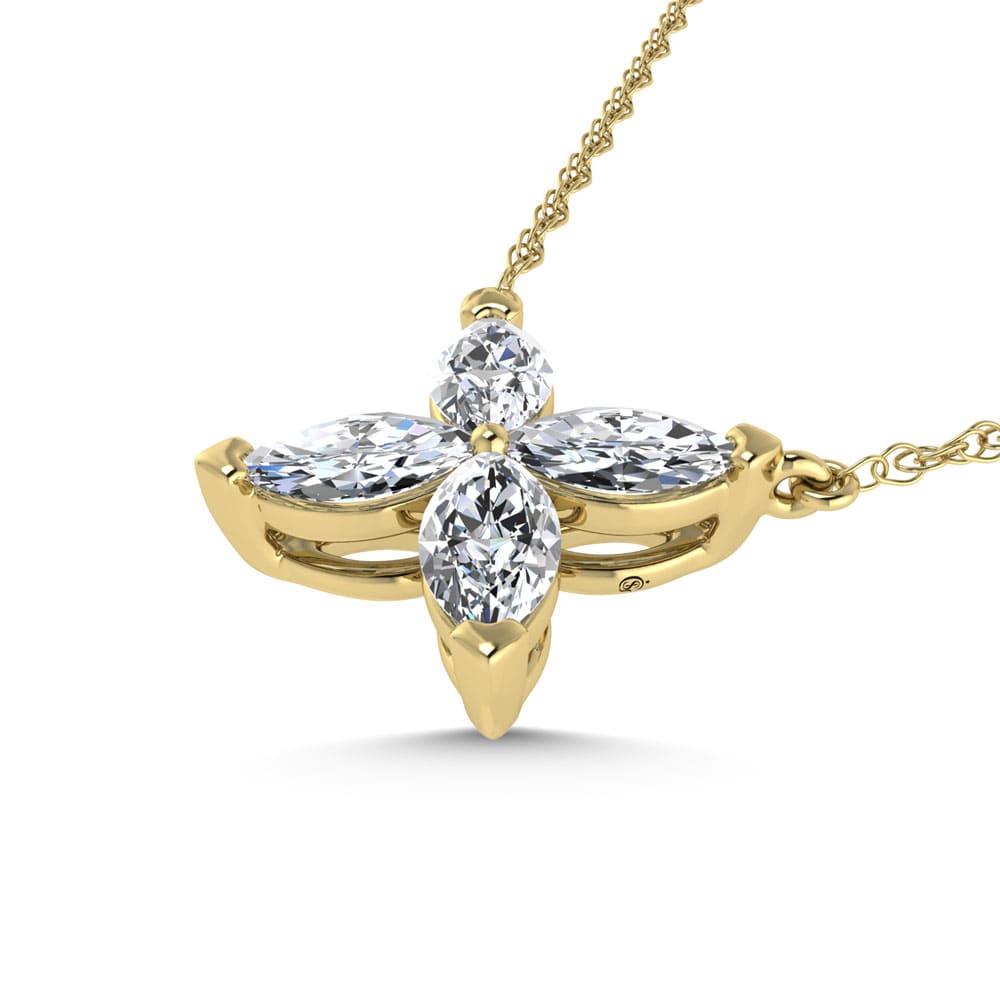 10K Yellow Gold Lab Grown Diamond 1 Ct.Tw. Fashion Necklace