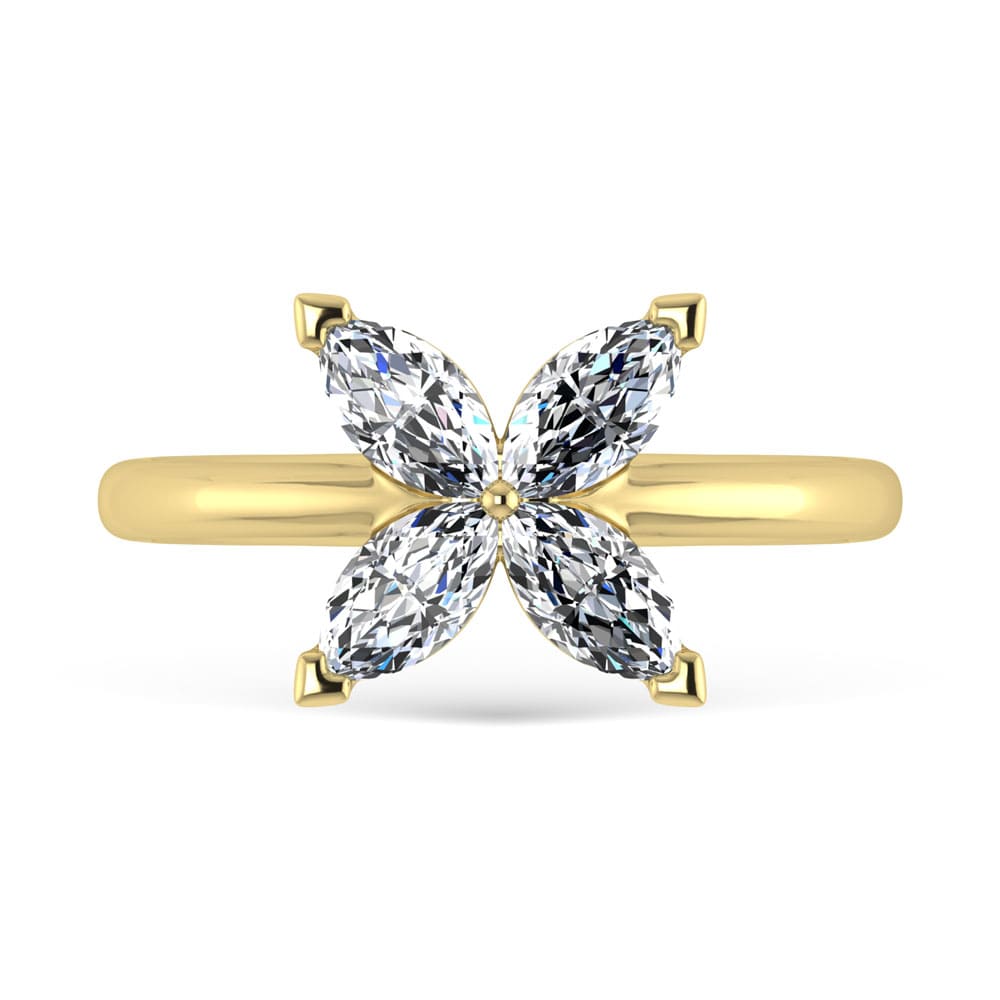 10K Yellow Gold Lab Grown Diamond 1 Ct.Tw. Fashion Ring