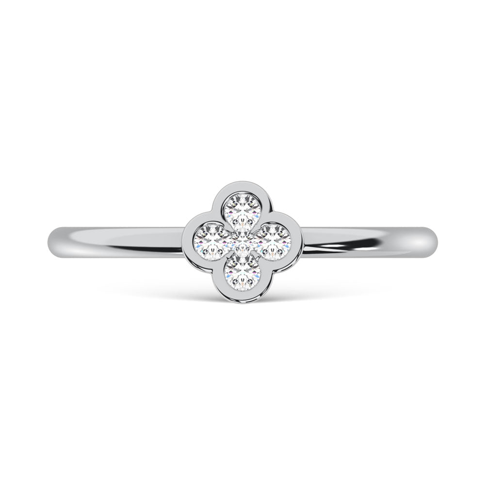 10K White Gold Lab Grown Diamond 1/6 Ct.Tw. Fashion Ring