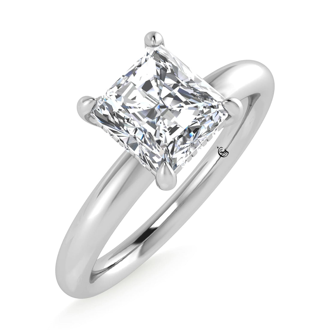 14K White Gold Lab Grown Diamond 1 1/20Ct.Tw. Radiant Shape IGI Certified Engagement Ring (Center 1ct)