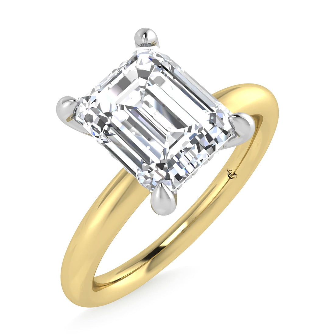 14K White Gold Lab Grown Diamond 2 1/20 Ct.Tw. Radiant Shape IGI Certified Engagement Ring (Center 2ct)