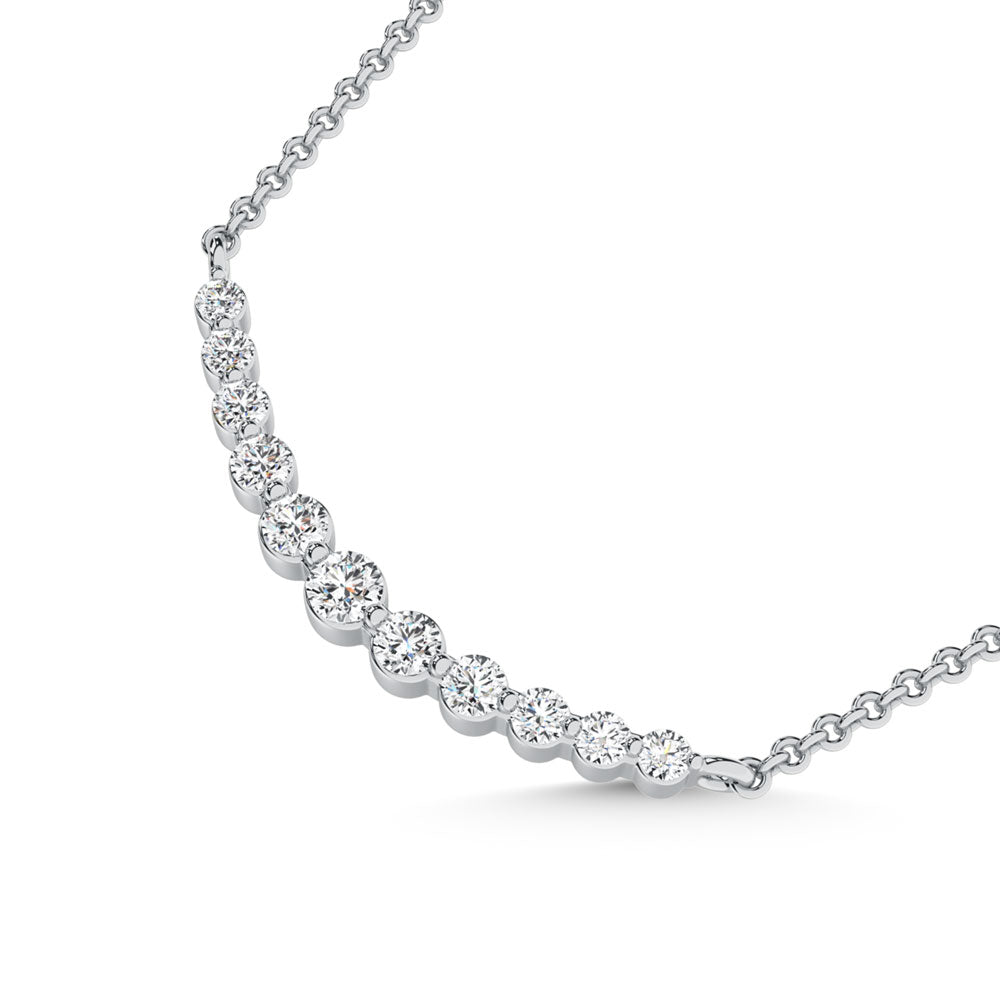 10K White Gold Lab Grown Diamond 1/4 Ct.Tw. Fashion Necklace