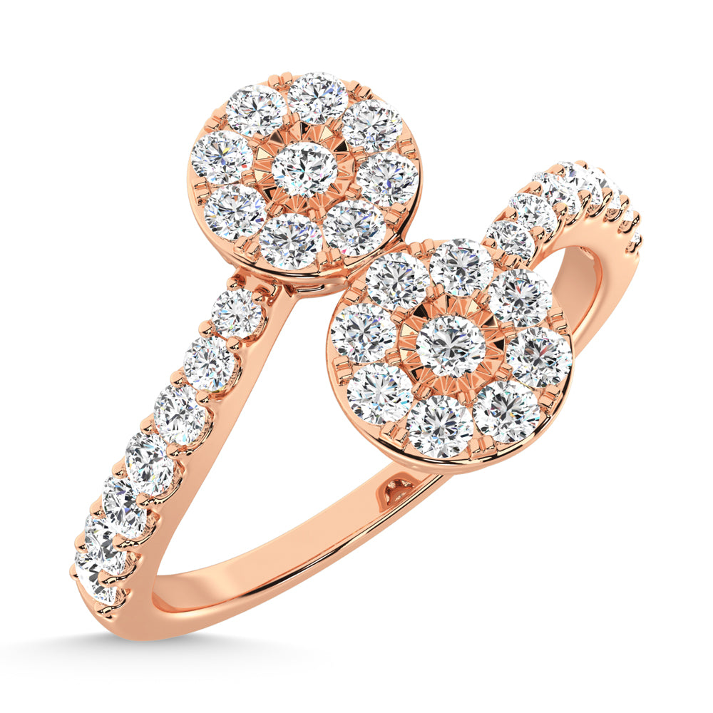 14K Rose Gold Lab Grown Diamond 1/2 Ct.Tw. Fashion Ring