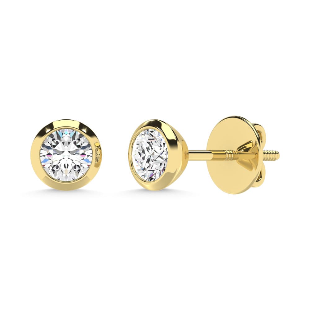 10K Yellow Gold Lab Grown Diamond 1/2 Ct.Tw. Solitaire Earrings