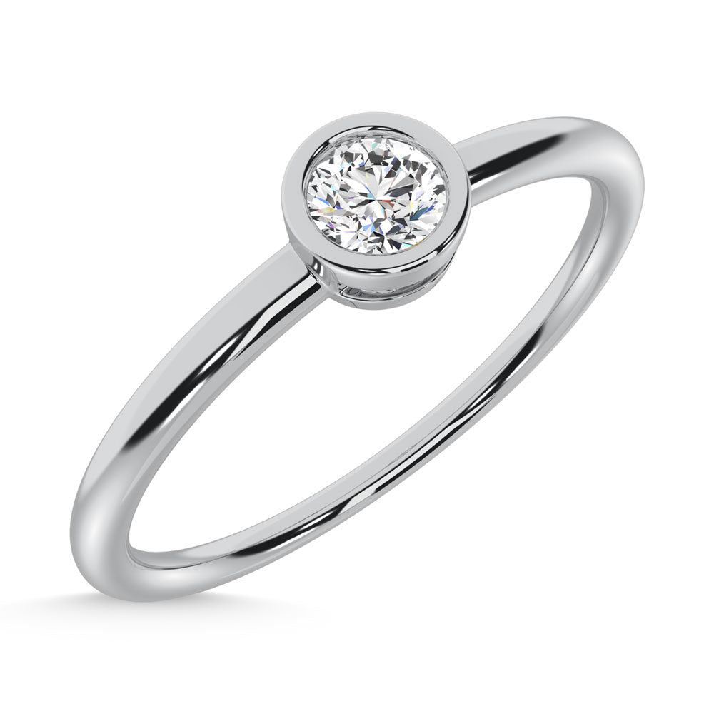 10K White Gold Lab Grown Diamond 1/6 Ct.Tw. Solitaire Ring