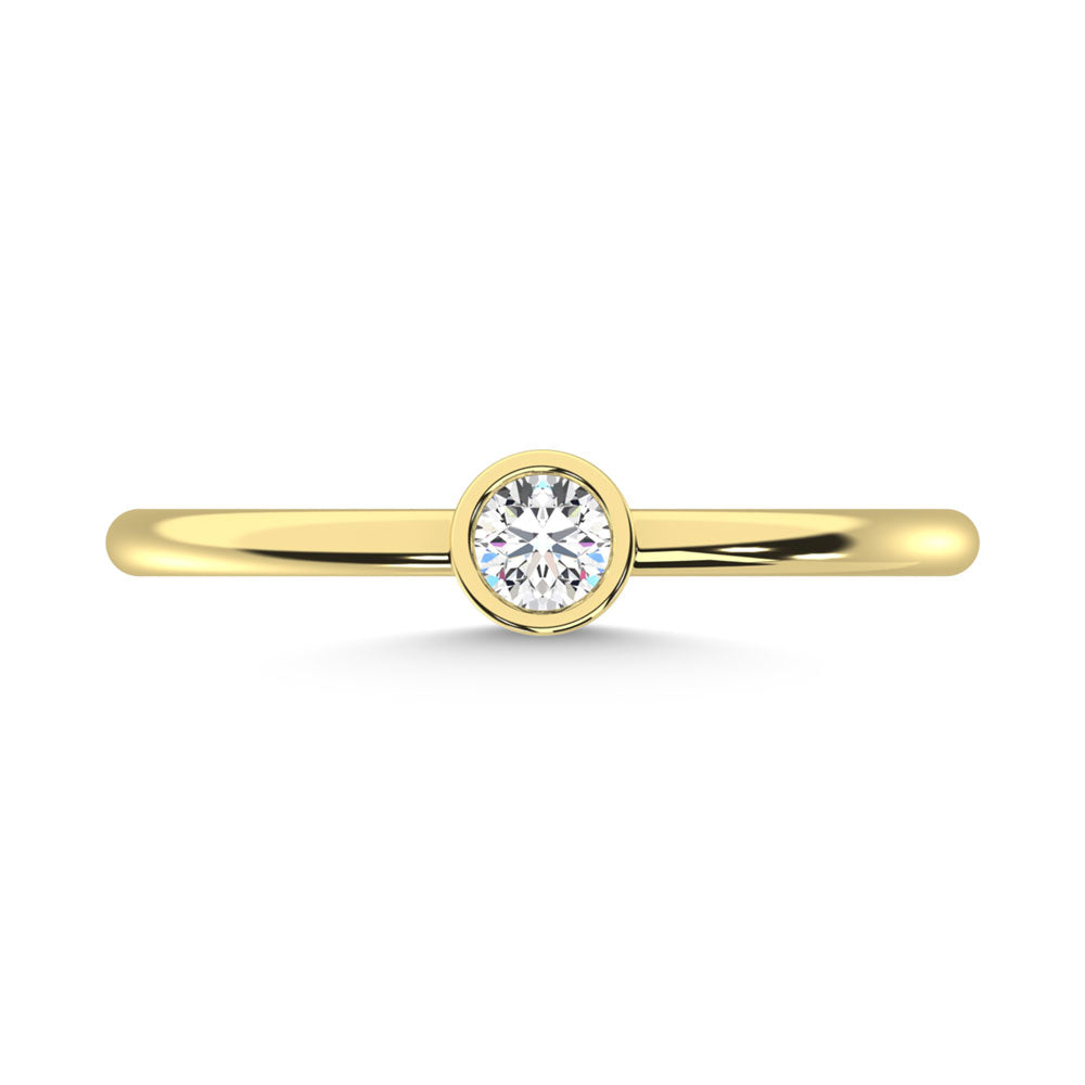 10K Yellow Gold Lab Grown Diamond 1/6 Ct.Tw. Solitaire Ring