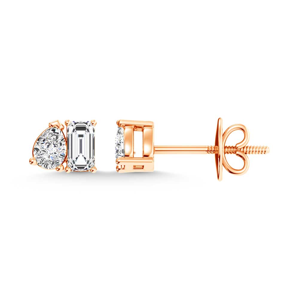 10K Rose Gold Lab Grown Diamond 5/8 Ct.Tw. Fashion Earrings