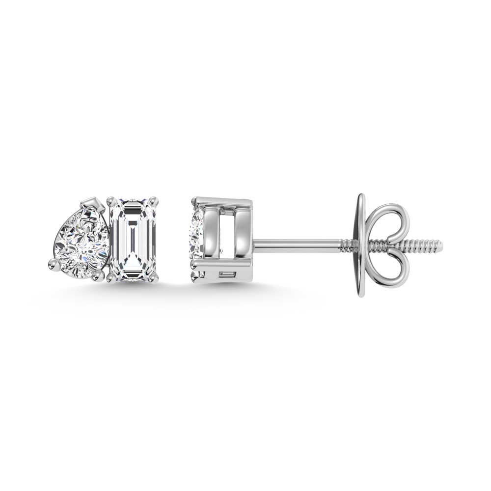 10K White Gold Lab Grown Diamond 5/8 Ct.Tw. Fashion Earrings