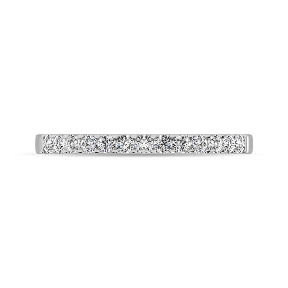 14K White Gold Lab Grown Diamond 1/6 Ct.Tw. Ladies Machine Band