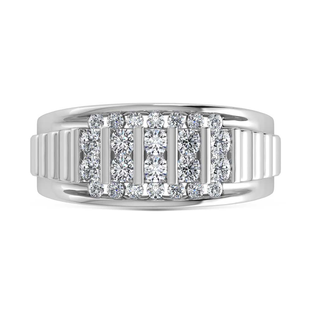 14K White Gold Lab Grown Diamond 1 Ct.Tw. Mens Ring