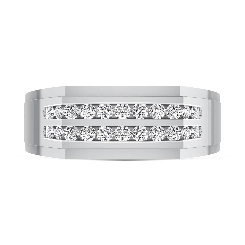 10K White Gold Diamond 1/2 Ct.Tw. Mens Band