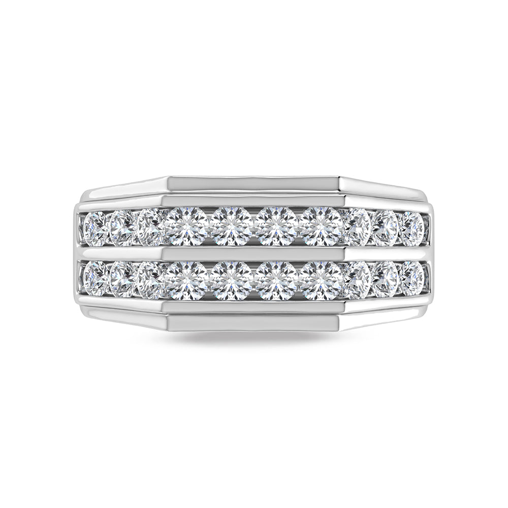 10K White Gold Labgrown Diamond 1 Ct.Tw. Mens Band