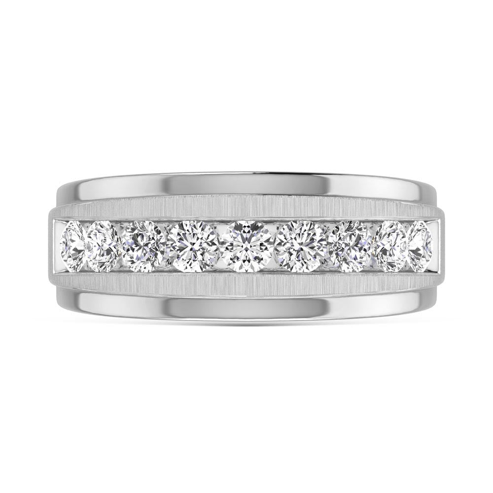 10K White Gold Diamond 1/2 Ct.Tw. Mens Band