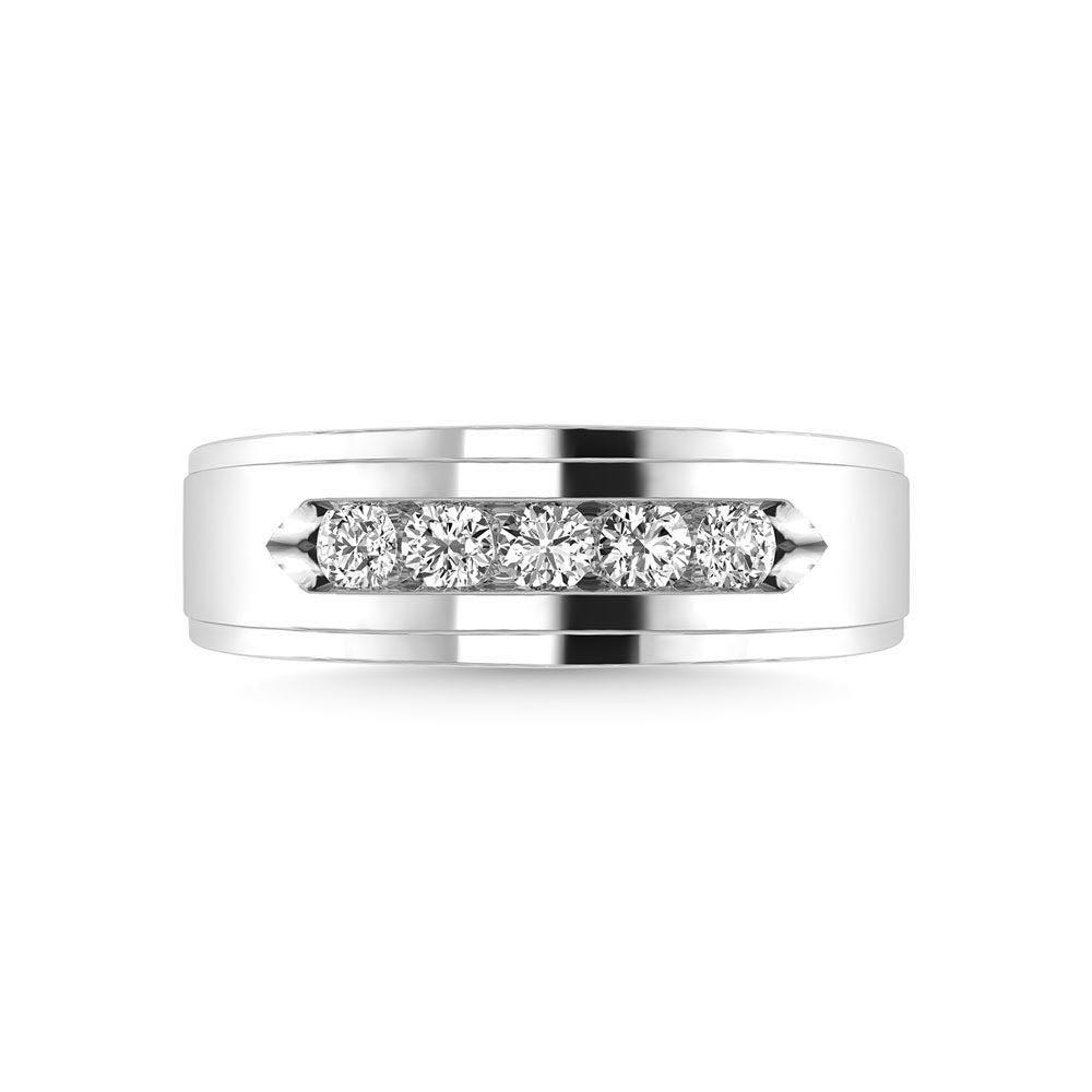 10K White Gold Lab Grown Diamond 1/2 Ct.Tw. Mens Band