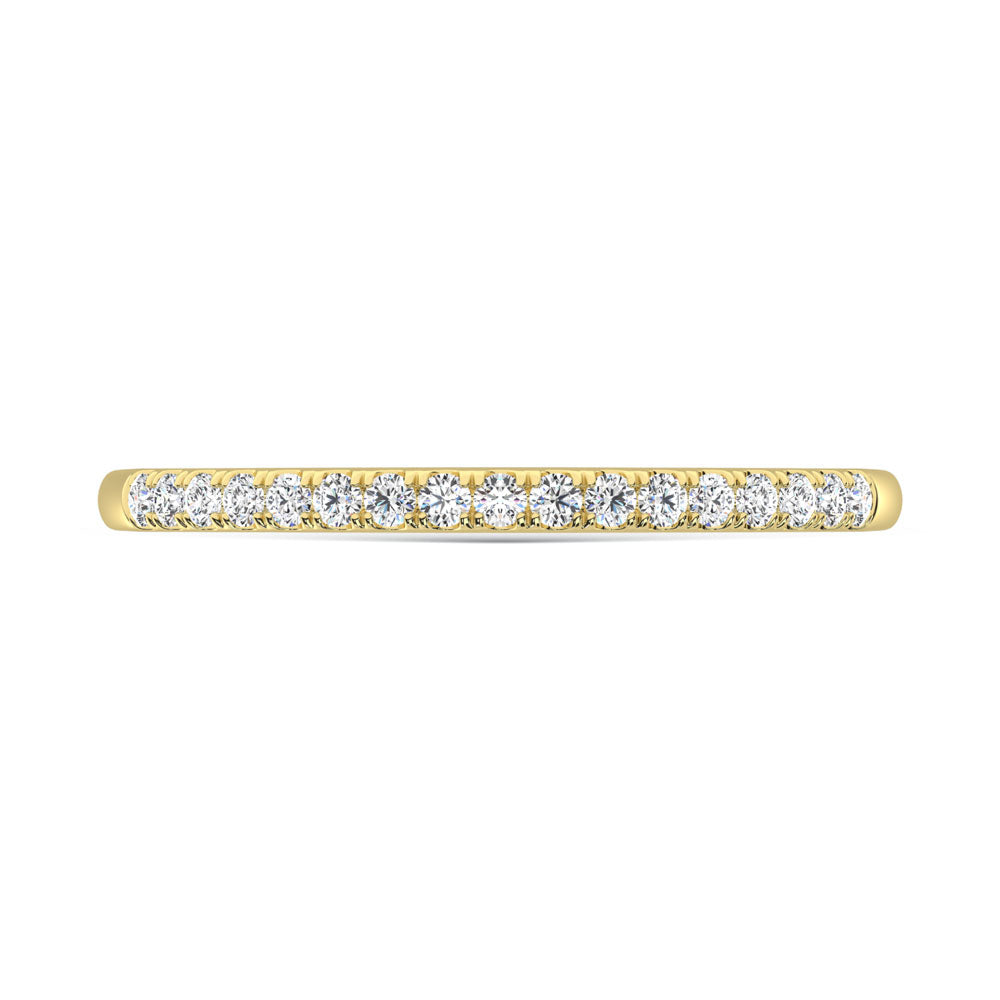 10K Yellow Gold Labgrown Diamond 1/6 Ct.Tw. Wedding Band