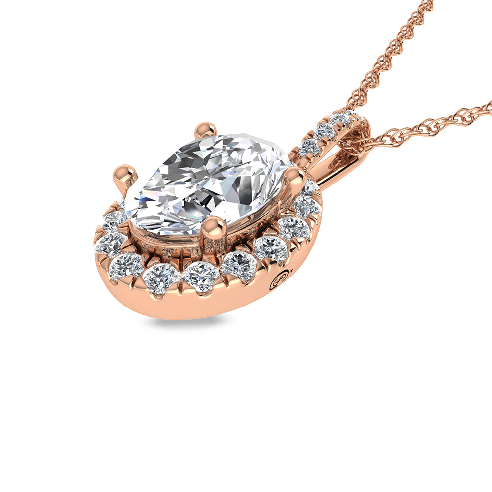 14K Rose Gold Labgrown Diamond 2 1/3 Ct.Tw. Fashion Pendant