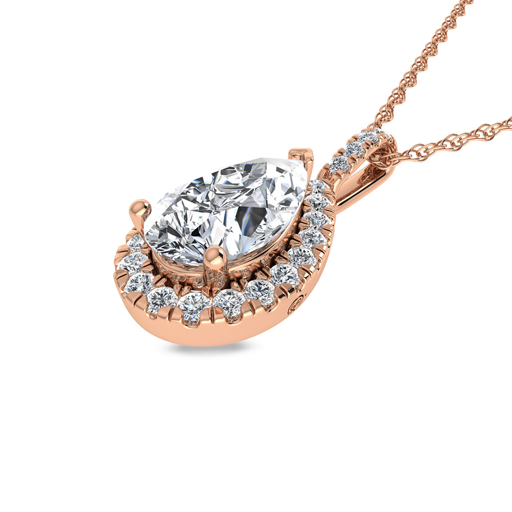 14K Rose Gold Labgrown Diamond 2 1/3 Ct.Tw. Fashion Pendant