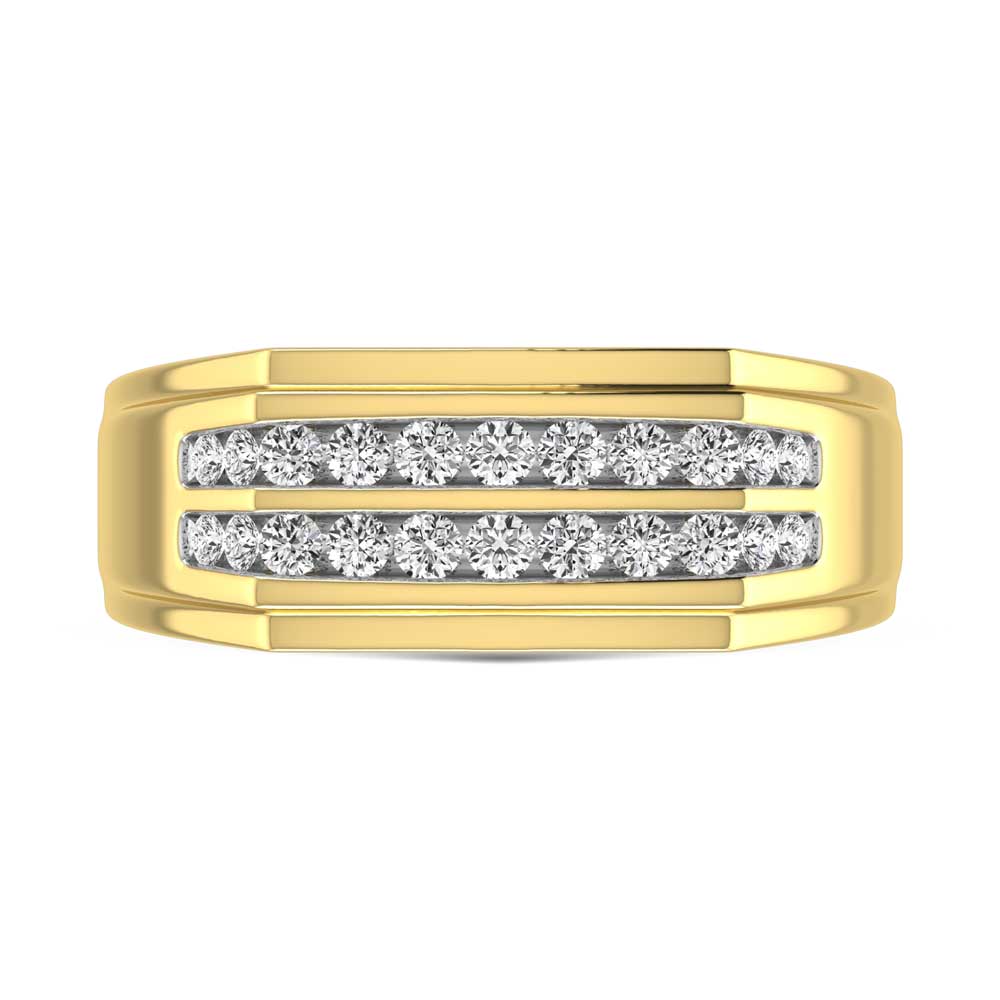 14K Yellow Gold Lab Grown Diamond 2 Ct.Tw. Mens Ring