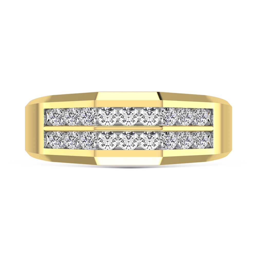 10K Yellow Gold Lab Grown Diamond 1 Ct.Tw. Mens Band