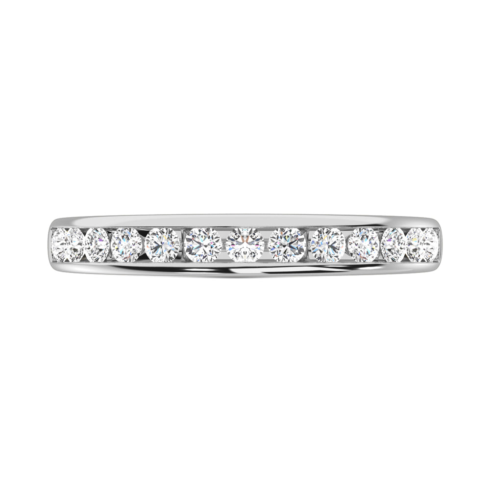 14K White Gold Lab Grown Diamond 1/4 Ct.Tw. Channel Band