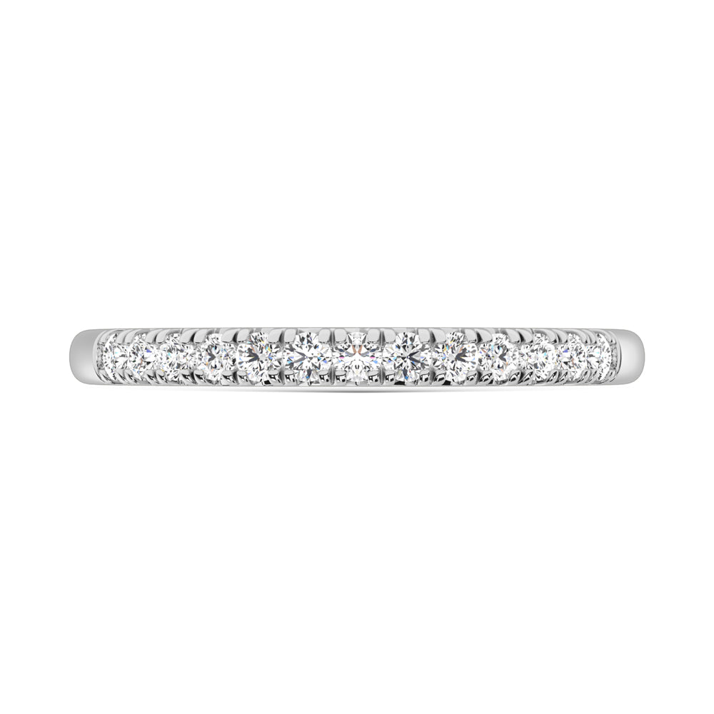 10K White Gold Lab Grown Diamond 1/2 Ct.Tw. Micropave Band