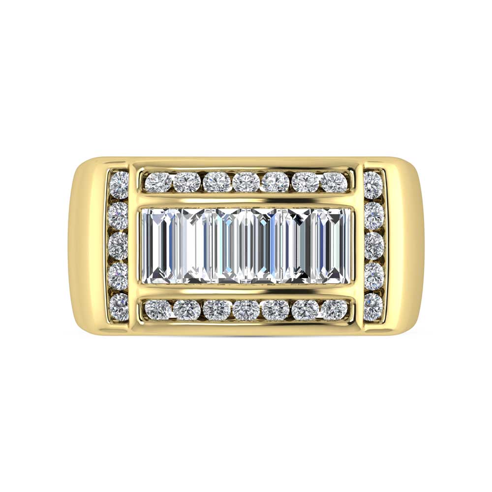 14K Yellow Gold Lab Grown Diamond 2 1/6 Ct.Tw. Mens Ring